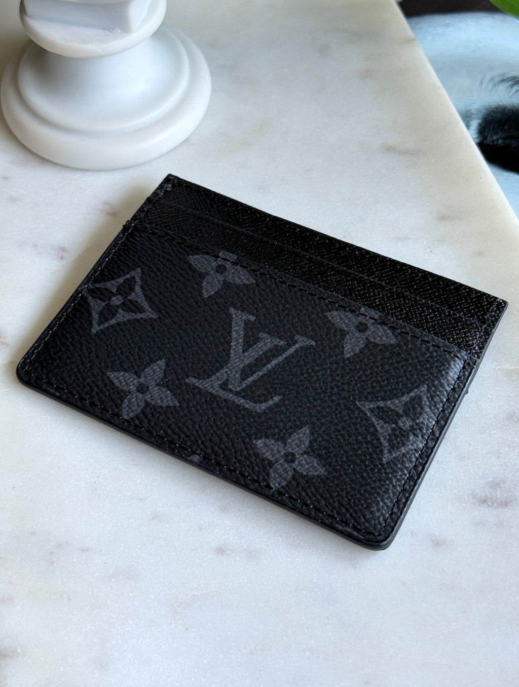 LV Style Monogram Eclipse Card Holder