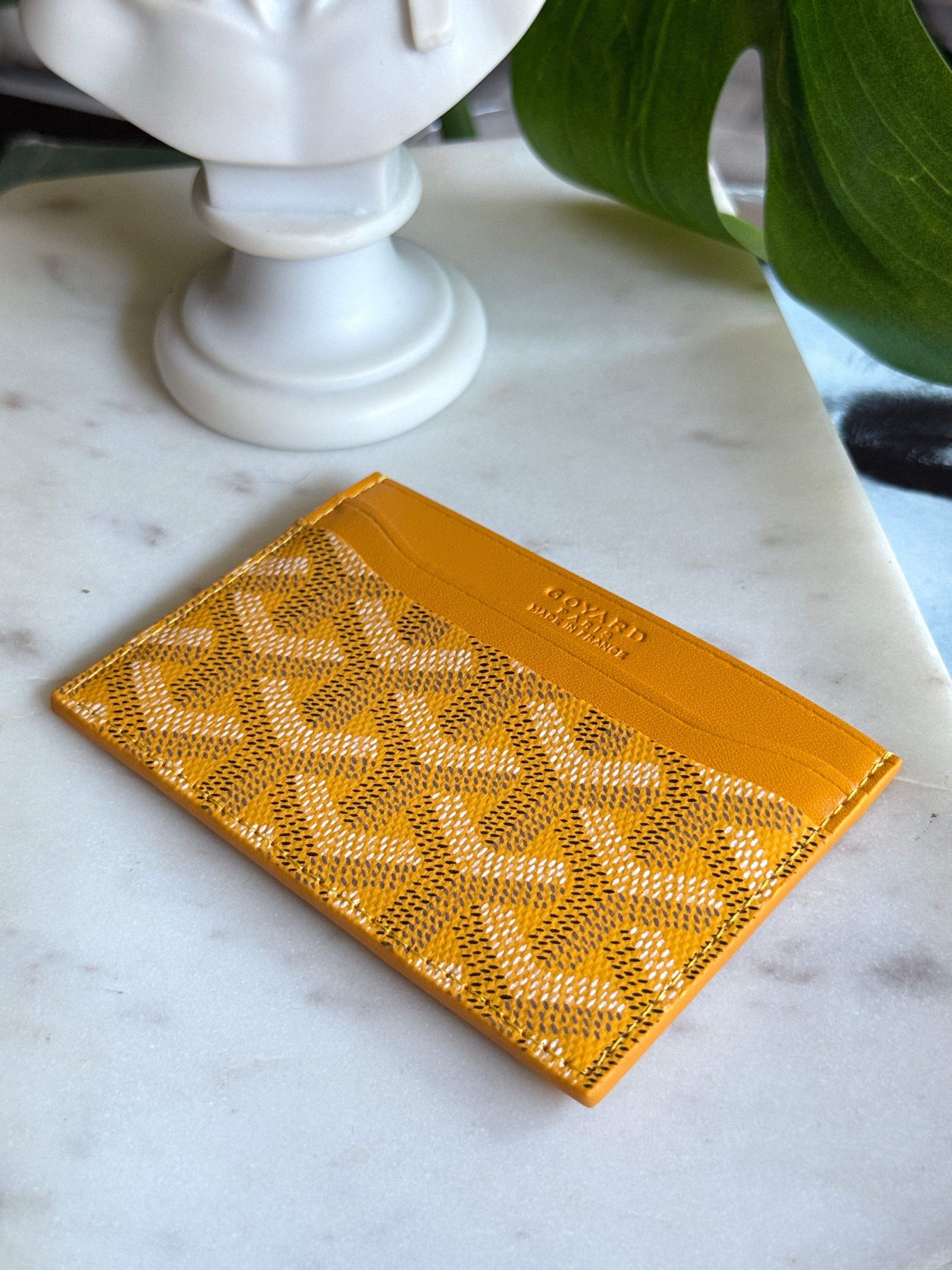 Goyard Style Yellow Saint Sulpice Card Holder