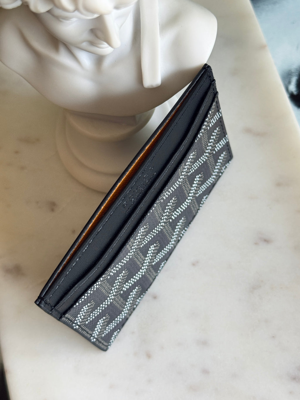 Goyard Style Black Saint Sulpice Card Holder