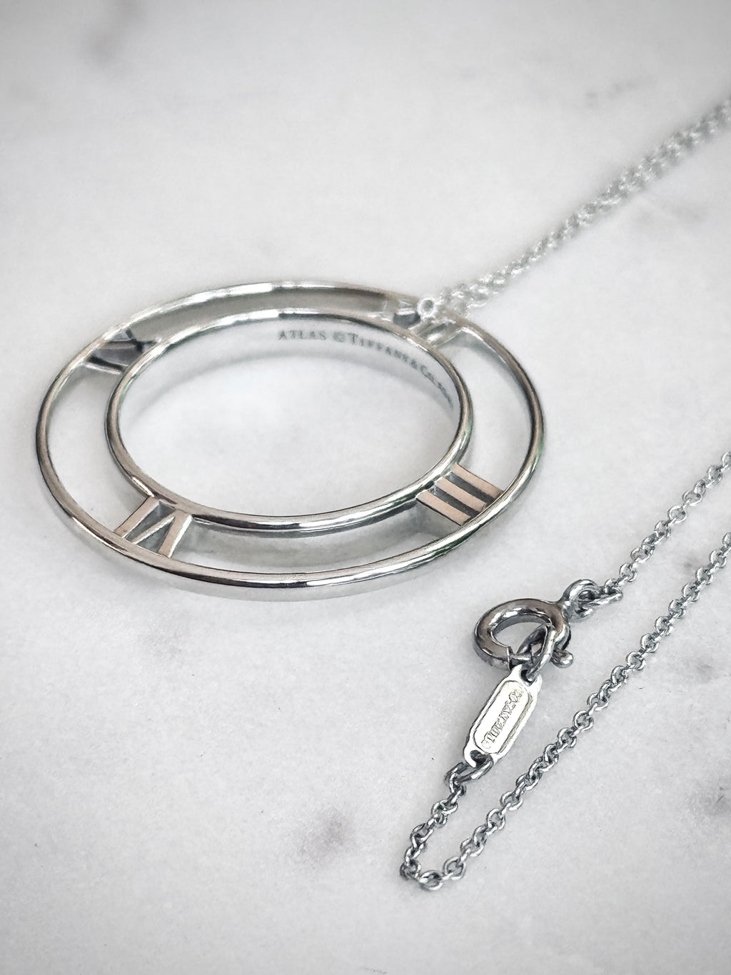 Tiffany & Co. Atlas Roman Numeral Necklace