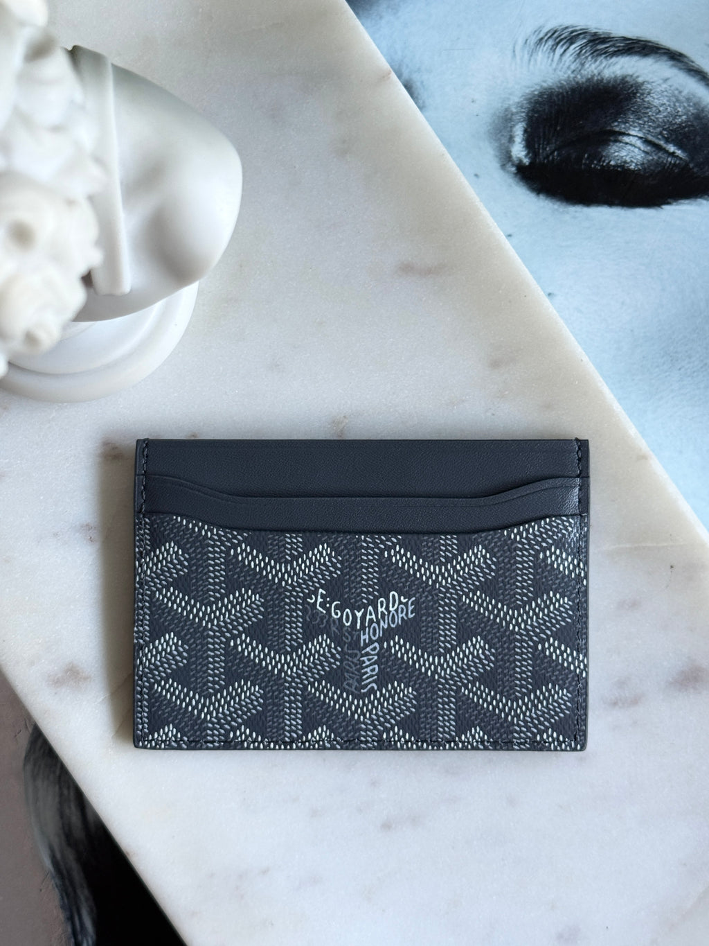 Goyard Style Gray Saint Sulpice Card Holder